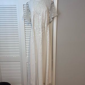 ASOS Annie floral embroidered flutter sleeve wedding dress